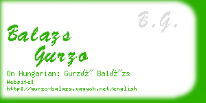 balazs gurzo business card